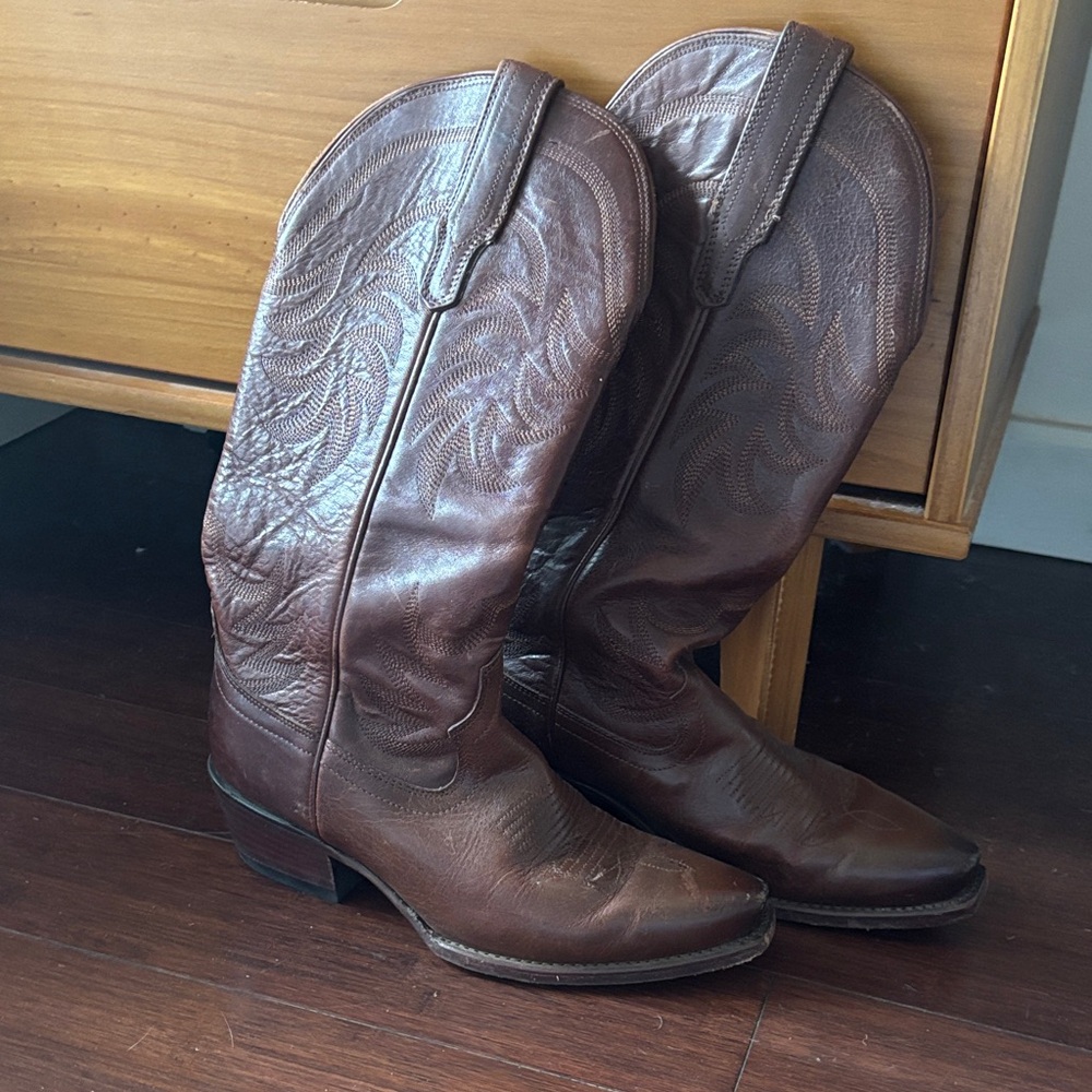 Tecovas Brown Leather Cowboy Boots